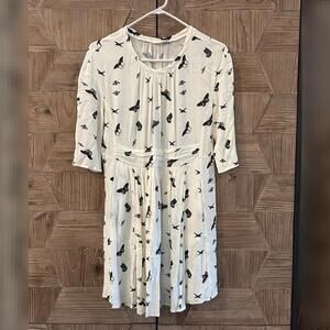 BA&SH Women's Mini Dress White Butterfly Print Size 1 Cottage